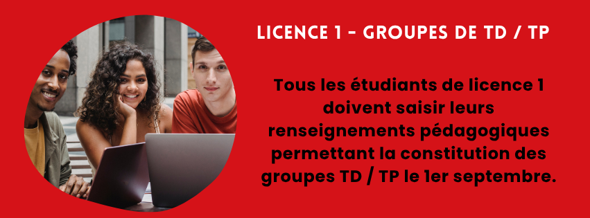 Licence 1 Renseignements p&eacute;dagogiques