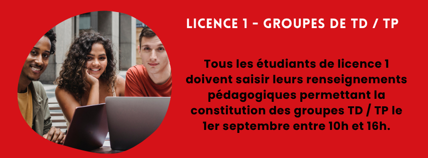 Licence 1 Renseignements pédagogiques Licence 1 Renseignements pédagogiques